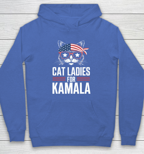 Cat Ladies for Kamala Funny Cat 2024 President Kamala Harris Hoodie 5