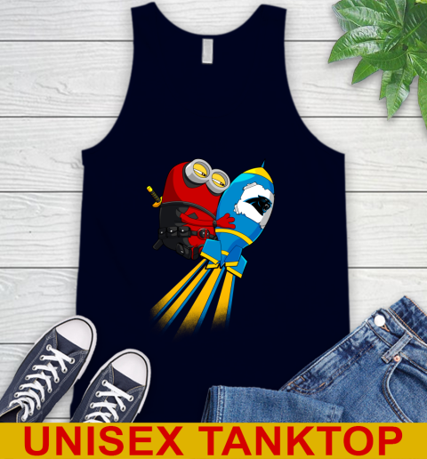 NFL Football Carolina Panthers Deadpool Minion Marvel Shirt Tank Top 2