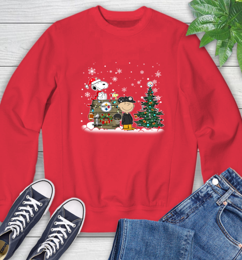 NFL Pittsburgh Steelers Snoopy Charlie Brown Christmas Football Super Bowl Sports Sweatshirt 10