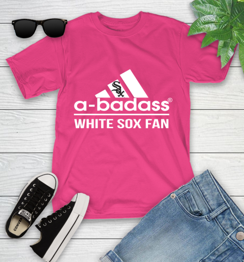 MLB A Badass Chicago White Sox Fan Adidas Baseball Sports Youth T-Shirt 11