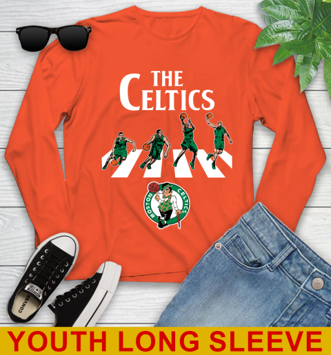 NBA Basketball Boston Celtics The Beatles Rock Band Shirt Youth Long Sleeve 3
