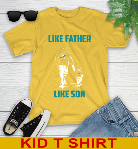 Miami Dolphins NFL Football Like Father Like Son Sports Youth T-Shirt 9