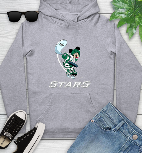 NHL Hockey Dallas Stars Cheerful Mickey Mouse Shirt Youth Hoodie 6