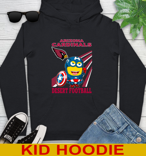 NFL Football Arizona Cardinals Captain America Marvel Avengers Minion Shirt Youth Hoodie