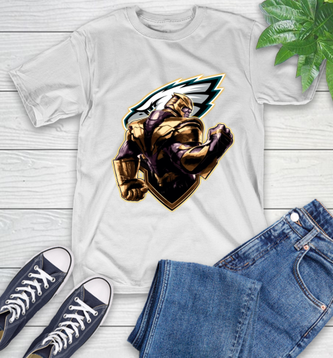 NFL Thanos Avengers Endgame Football Sports Philadelphia Eagles T-Shirt