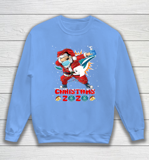 Miami Dolphins Funny Santa Claus Dabbing Christmas 2020 NFL Sweatshirt 8