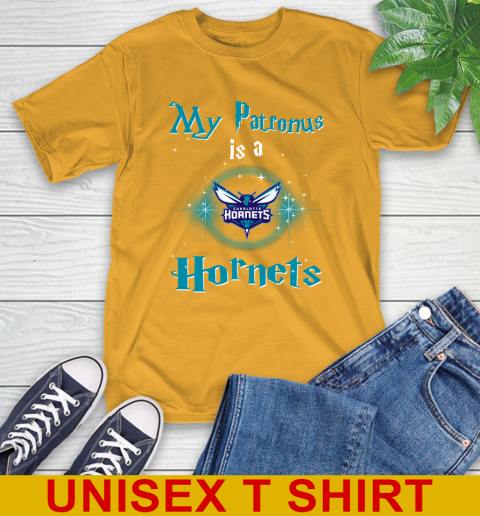 NBA Basketball Harry Potter My Patronus Is A Charlotte Hornets T-Shirt 2