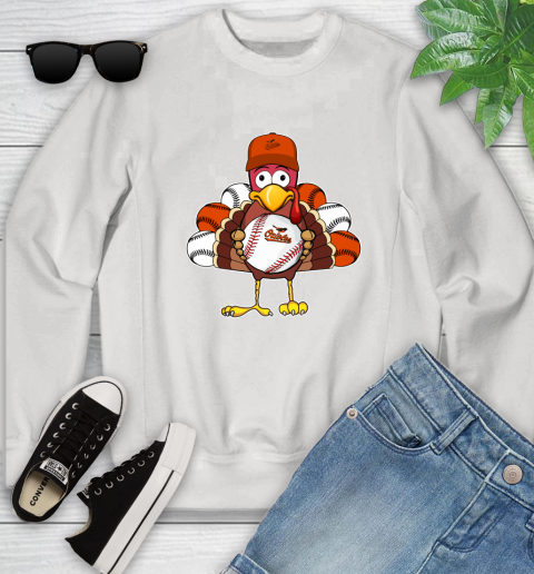 Baltimore Orioles Turkey thanksgiving Youth Sweatshirt