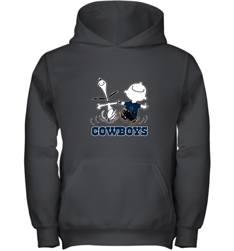 Snoopy And Charlie Brown Happy Dallas Cowboys Fans Youth Hoodie