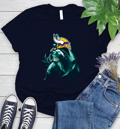 NFL Batman Football Sports Minnesota Vikings Women's T-Shirt 3