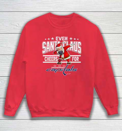 Washington Capitals Even Santa Claus Cheers For Christmas NHL Sweatshirt 7