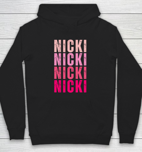 Nicki I Love Nicki Vintage Personalized Name Hoodie