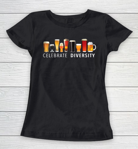 Beer Lover Funny Shirt Celebrate Diversity Craft Beer Drinking Women's T-Shirt