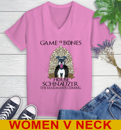 Game of bones house schnauzer dog the mailman is coming tshirt 72