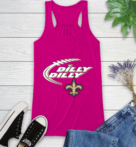 NFL New Orleans Saints Dilly Dilly Football Sports Racerback Tank 8