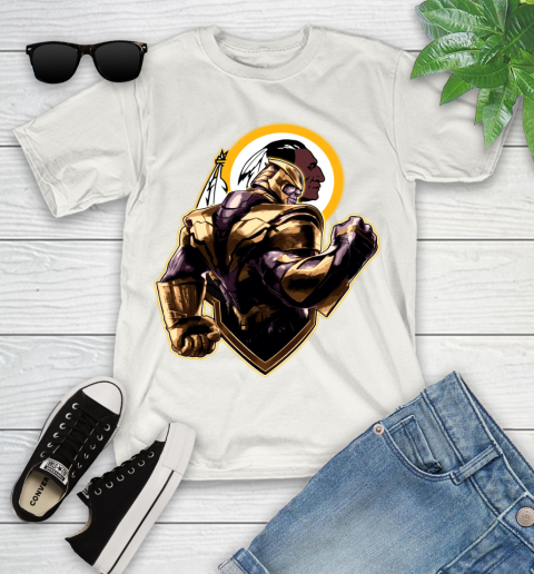 NFL Thanos Avengers Endgame Football Sports Washington Redskins Youth T-Shirt