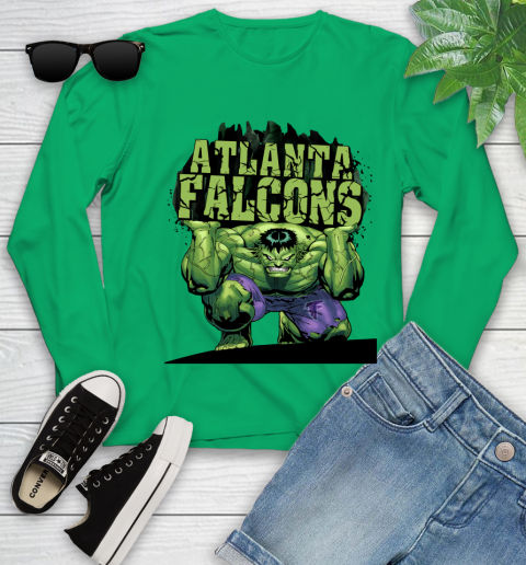 Atlanta Falcons NFL Football Incredible Hulk Marvel Avengers Sports Youth Long Sleeve 6