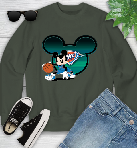 NBA Oklahoma City Thunder Mickey Mouse Disney Basketball Youth Sweatshirt 10