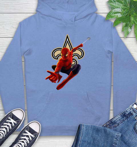 NFL Spider Man Avengers Endgame Football New Orleans Saints Hoodie 11