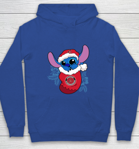 Arizona Diamondbacks Christmas Stitch In The Sock Funny Disney MLB Youth Hoodie 8