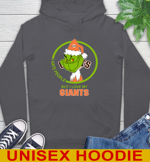 San Francisco Giants MLB Christmas Grinch I Hate People But I Love My Favorite Baseball Team Hoodie 7