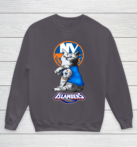 NHL My Cat Loves New York Islanders Hockey Youth Sweatshirt 5