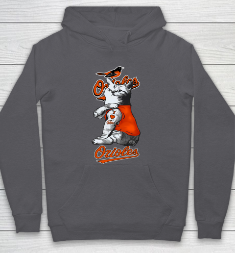 MLB Baseball My Cat Loves Baltimore Orioles Hoodie 4