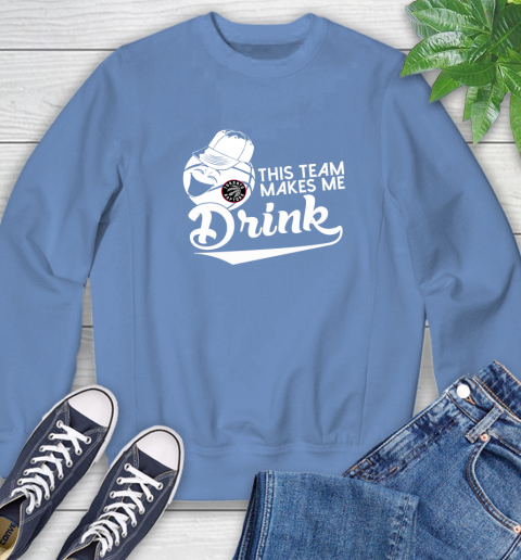 Toronto Raptors NBA Basketball This Team Makes Me Drink Adoring Fan Sweatshirt 11