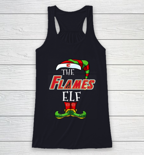 Calgary Flames Christmas ELF Funny NHL Racerback Tank 7