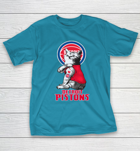 NBA Basketball My Cat Loves Detroit Pistons T-Shirt 7