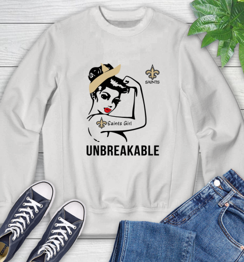 NFL New Orleans Saints Girl Unbreakable Football Sports Sweatshirt