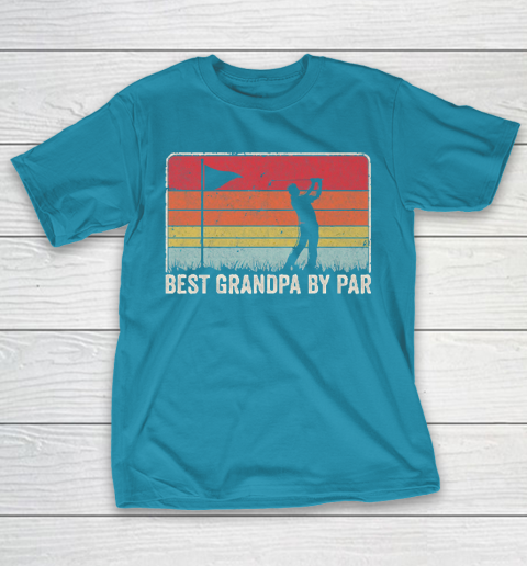 Grandpa Funny Gift Apparel  Best Grandpa By Par Vintage Retro Golf T-Shirt 17