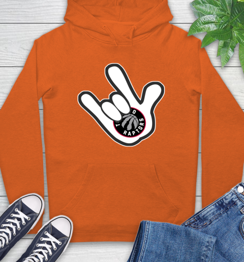 Toronto Raptors NBA Basketball Mickey Rock Hand Disney Hoodie 5