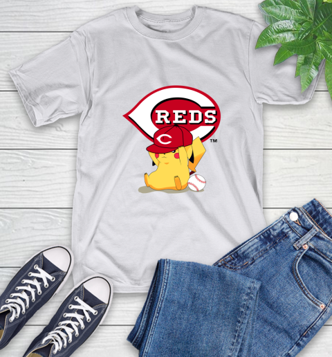 MLB Pikachu Baseball Sports Cincinnati Reds T-Shirt 12