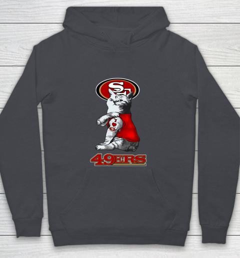 NFL Football My Cat Loves San Francisco 49ers Youth Hoodie 5