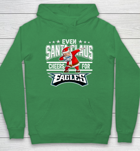 Philadelphia Eagles Even Santa Claus Cheers For Christmas NFL Hoodie 5