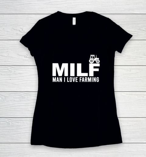 Man I Love Farming Women's V-Neck T-Shirt