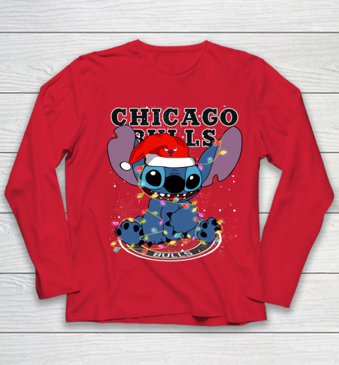 Chicago Bulls NBA noel stitch Basketball Christmas Youth Long Sleeve 7