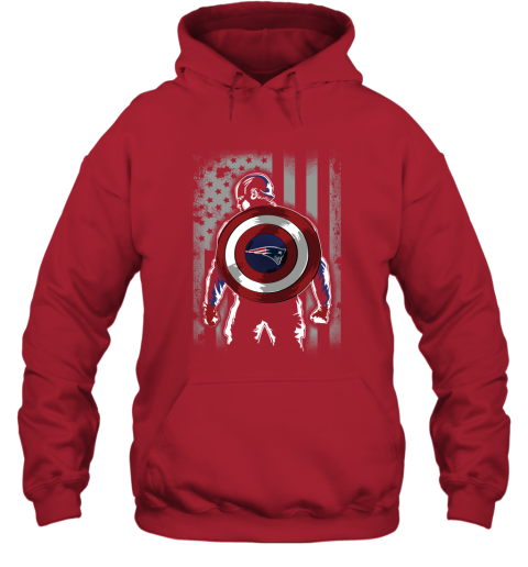 NFL New England Patriots Captain America Marvel Flag Football Sports pXK0DPX2A3A hoodie 23 95 151514 front red