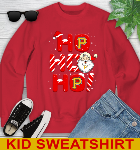 Pittsburgh Pirates MLB Baseball Ho Ho Ho Santa Claus Merry Christmas Shirt Youth Sweatshirt 7