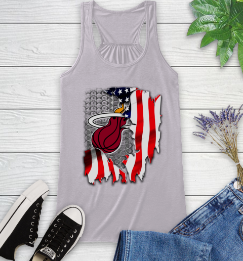 Miami Heat NBA Basketball American Flag Racerback Tank 4