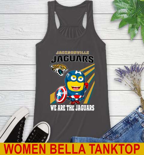 NFL Football Jacksonville Jaguars Captain America Marvel Avengers Minion Shirt Racerback Tank 10