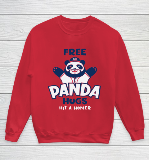 Free Panda Hugs Braves Youth Sweatshirt