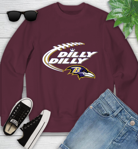 NFL Baltimore Ravens Dilly Dilly Football Sports Youth Sweatshirt 5
