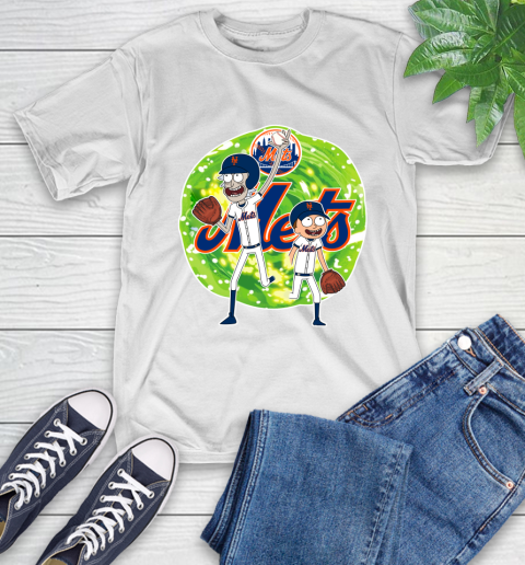 MLB New York Mets Rick And Morty Baseball Sports T-Shirt