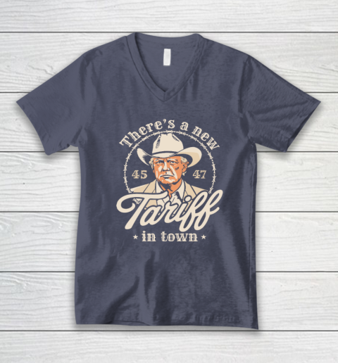Trump There's A New Tariff In Town 45 47 V-Neck T-Shirt 6