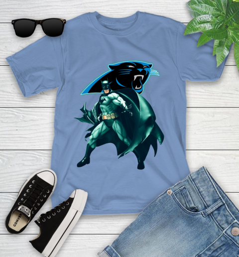 NFL Batman Football Sports Carolina Panthers Youth T-Shirt 11