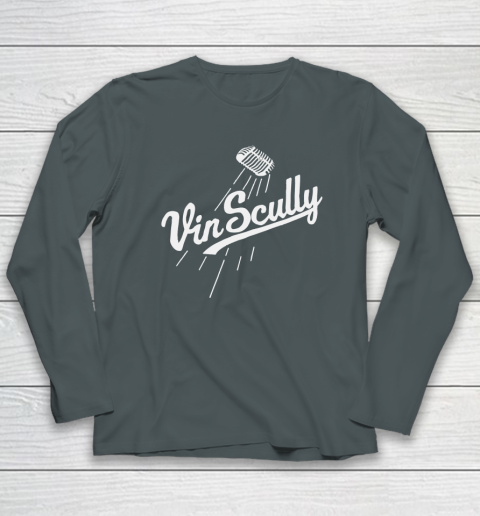 Vin Scully Microphone Long Sleeve T-Shirt 3