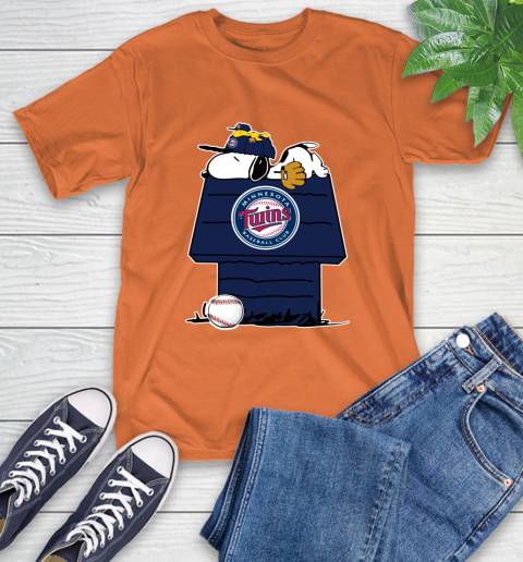 MLB Minnesota Twins Snoopy Woodstock The Peanuts Movie Baseball T Shirt T-Shirt 5