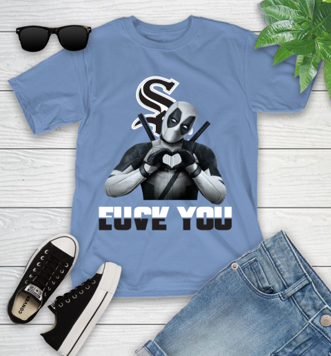 MLB Chicago White Sox Deadpool Love You Fuck You Baseball Sports Youth T-Shirt 15